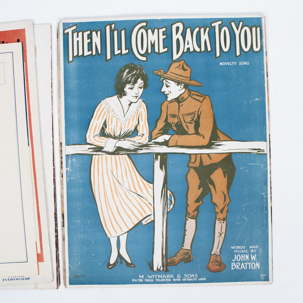 Vintage Sheet Music for Military Love Songs