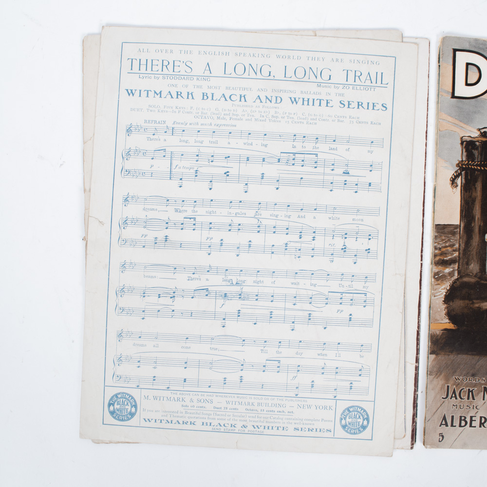 Vintage Sheet Music for Military Love Songs