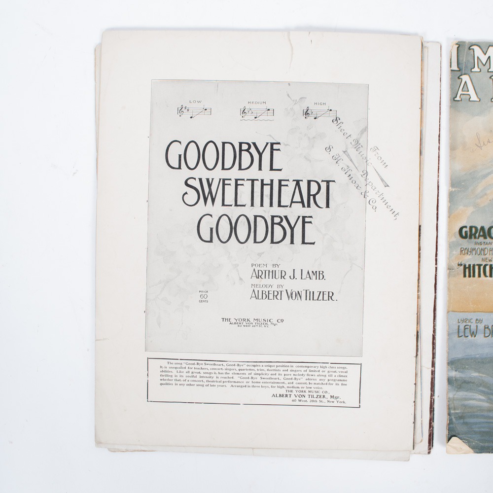 Vintage Sheet Music for Military Love Songs