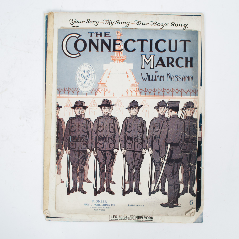 Vintage Sheet Music for Military Songs