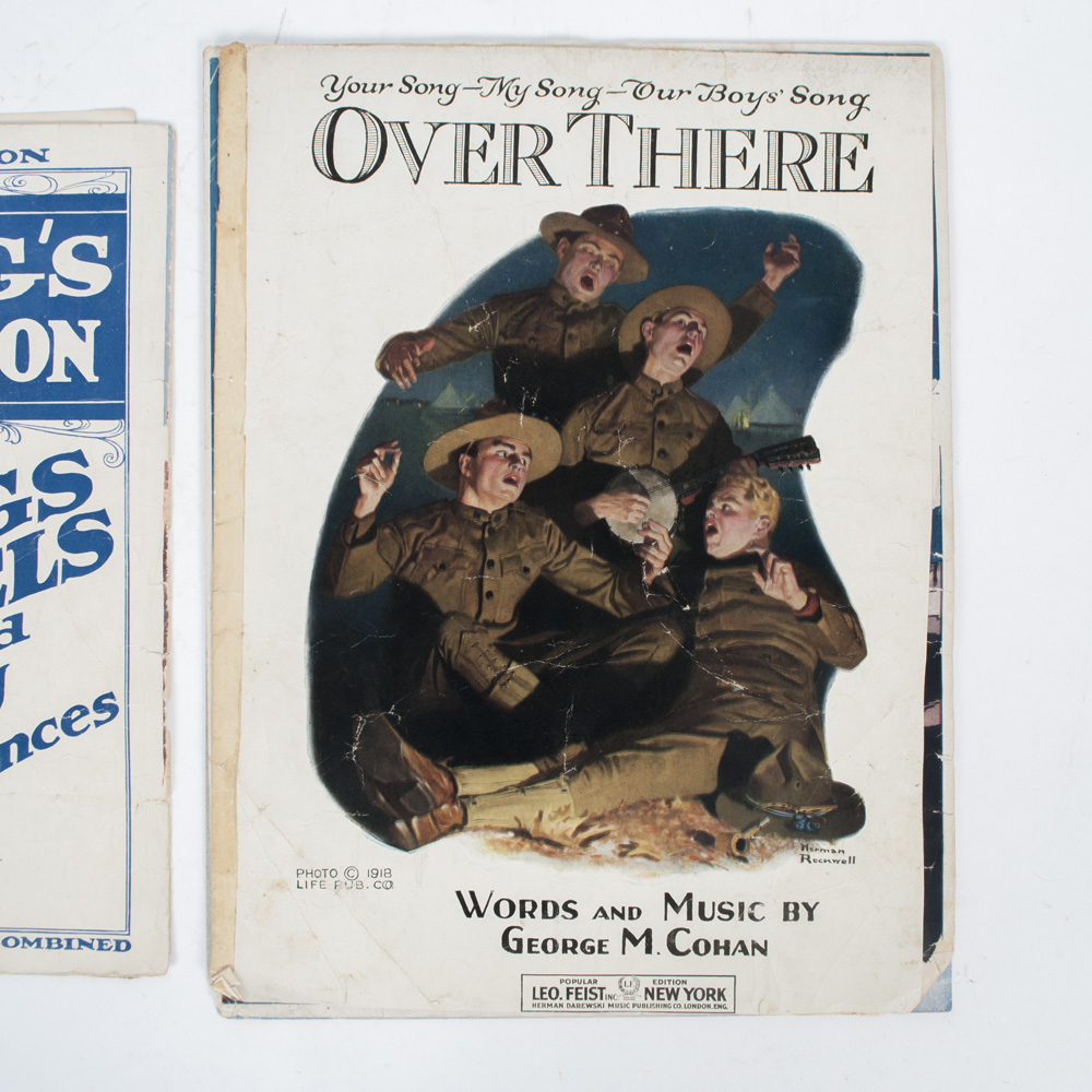 Vintage Sheet Music for Military Songs