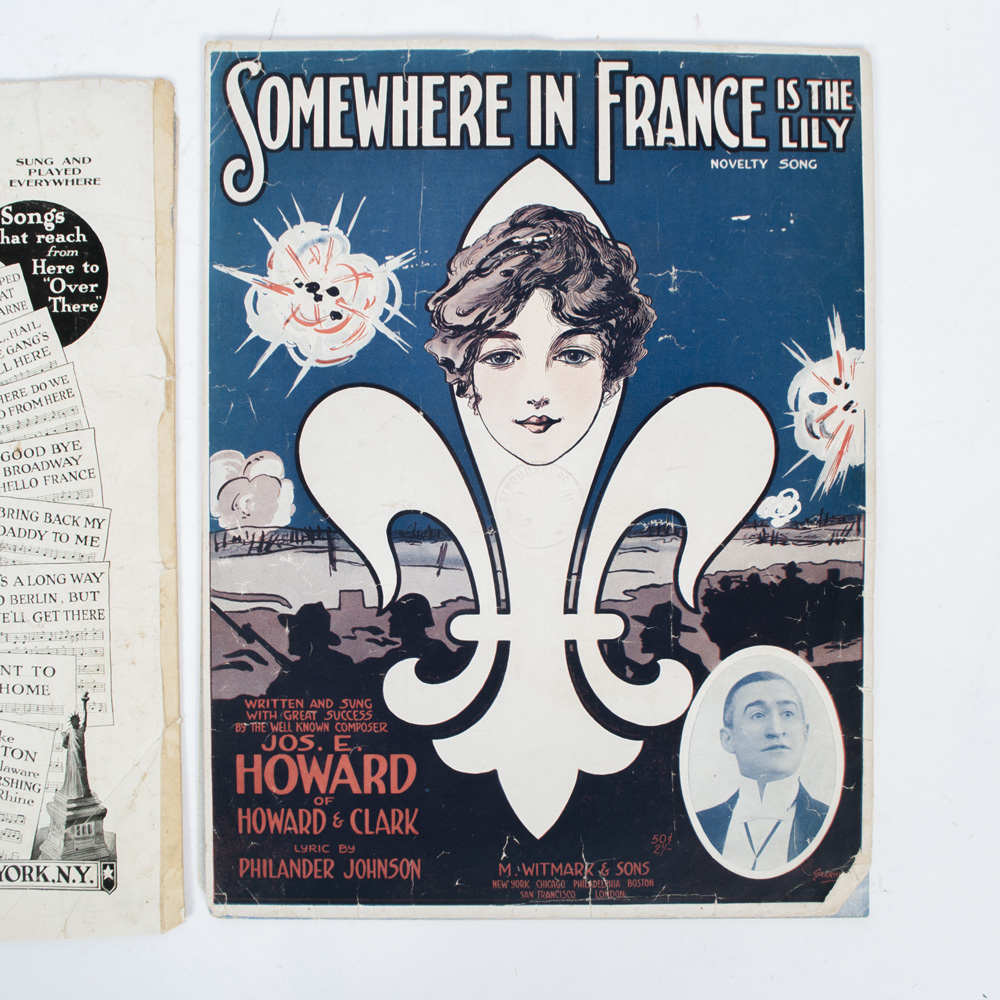 Vintage Sheet Music for Military Songs