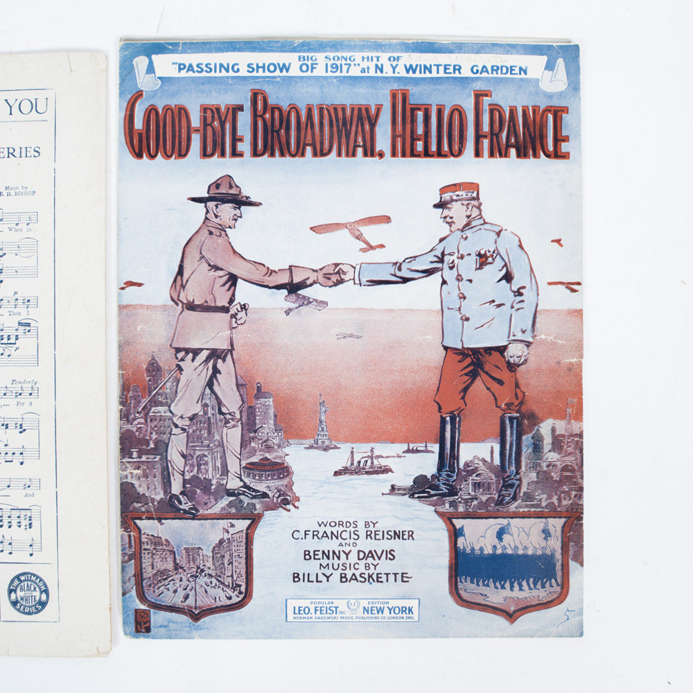Vintage Sheet Music for Military Songs