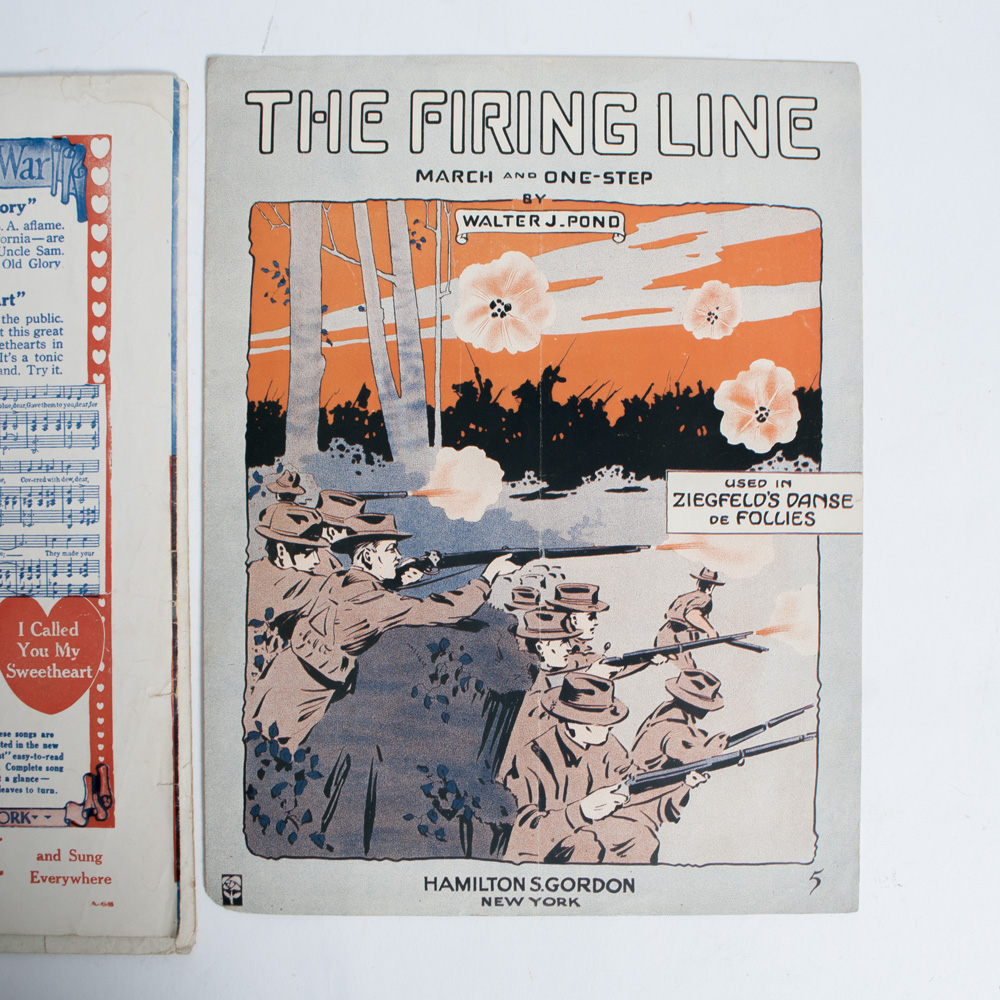 Vintage Sheet Music for Military Songs