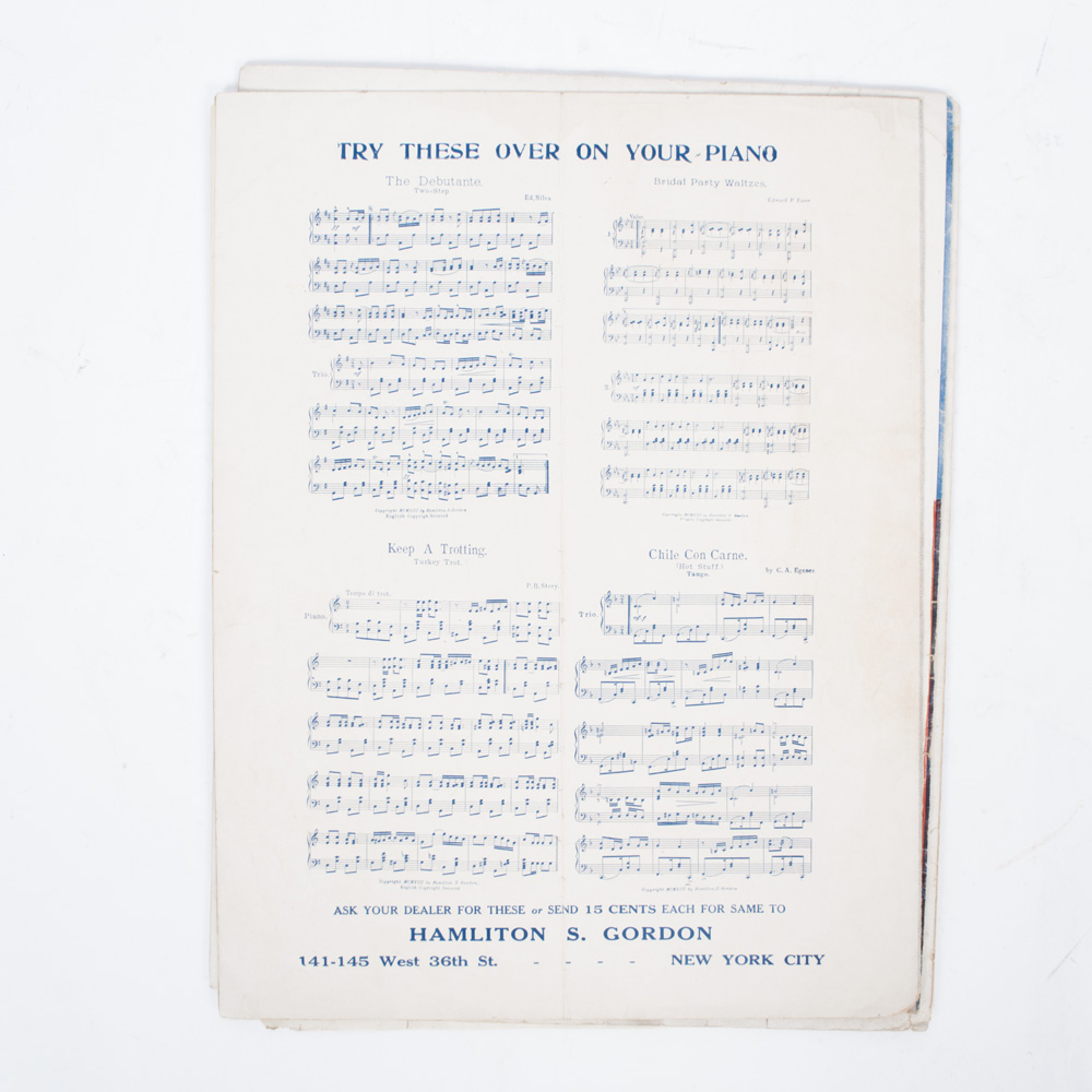 Vintage Sheet Music for Military Songs