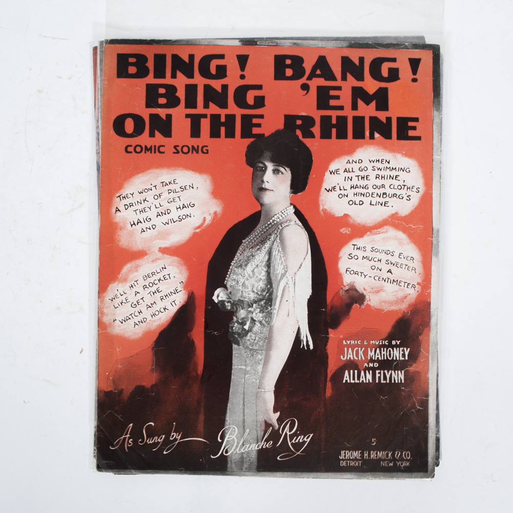 Vintage Sheet Music for World War II Songs