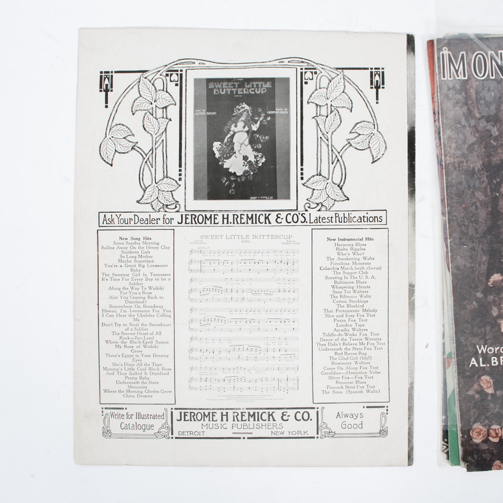 Vintage Sheet Music for World War II Songs