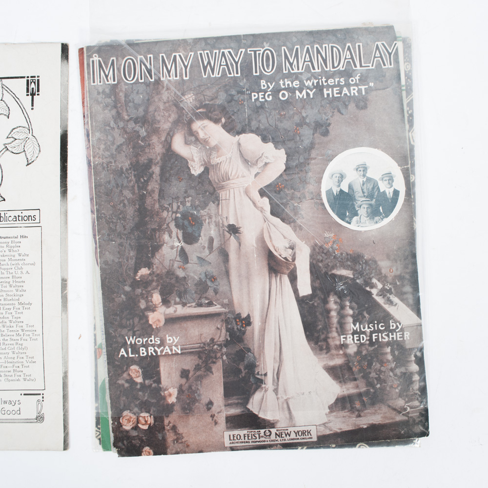 Vintage Sheet Music for World War II Songs