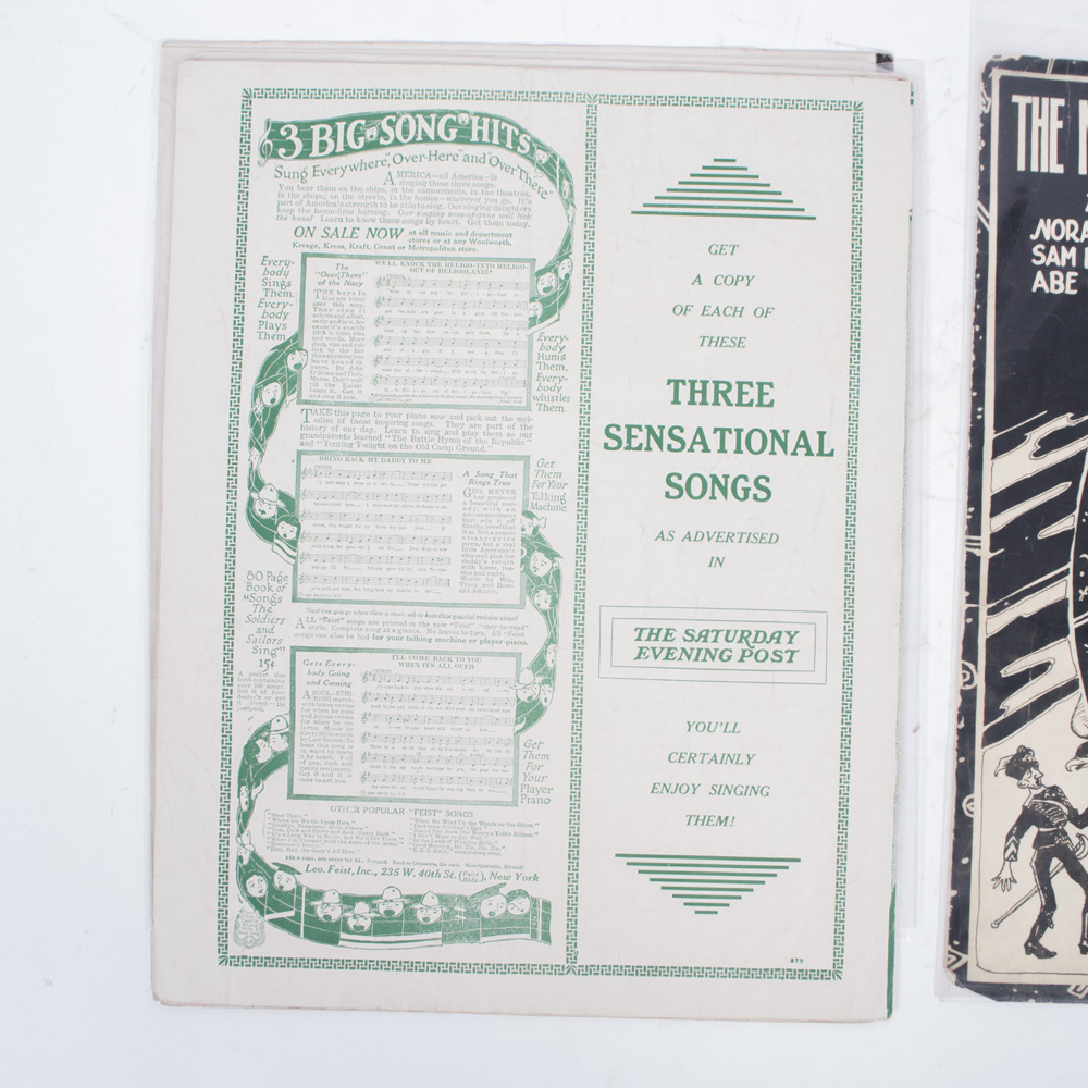Vintage Sheet Music for World War II Songs