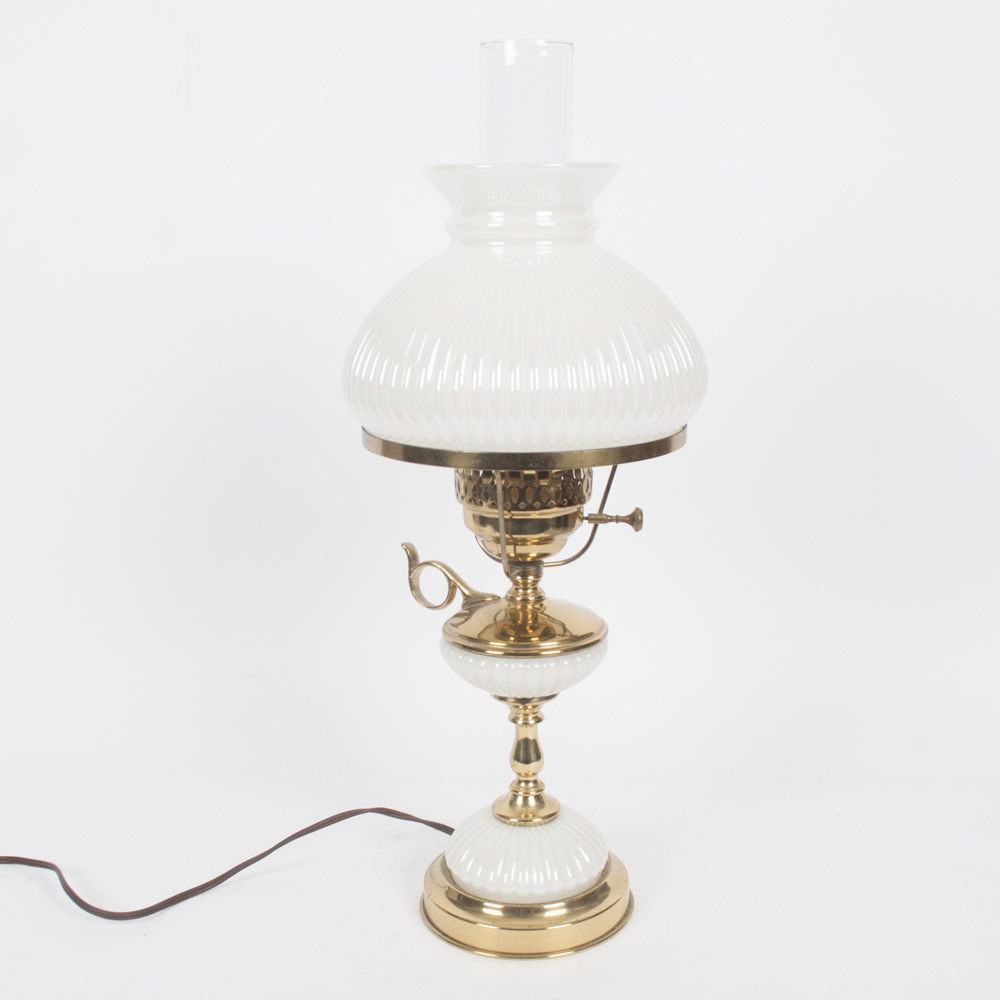 Vintage Iridescent Glass Lamp