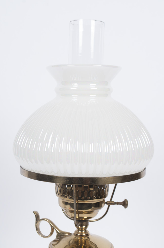 Vintage Iridescent Glass Lamp