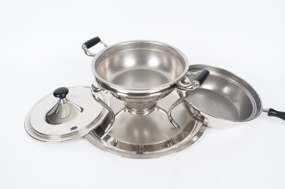 Vintage Chafing Dish and Tray