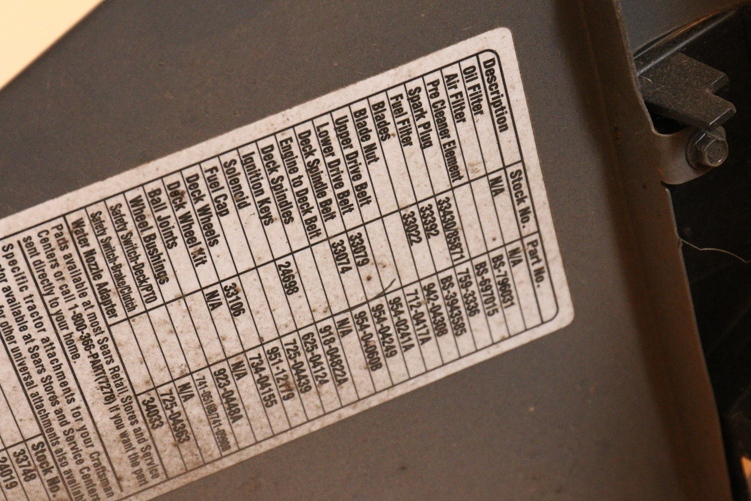 Craftsman LT 1500 Riding Lawn Mower with Gas Cans