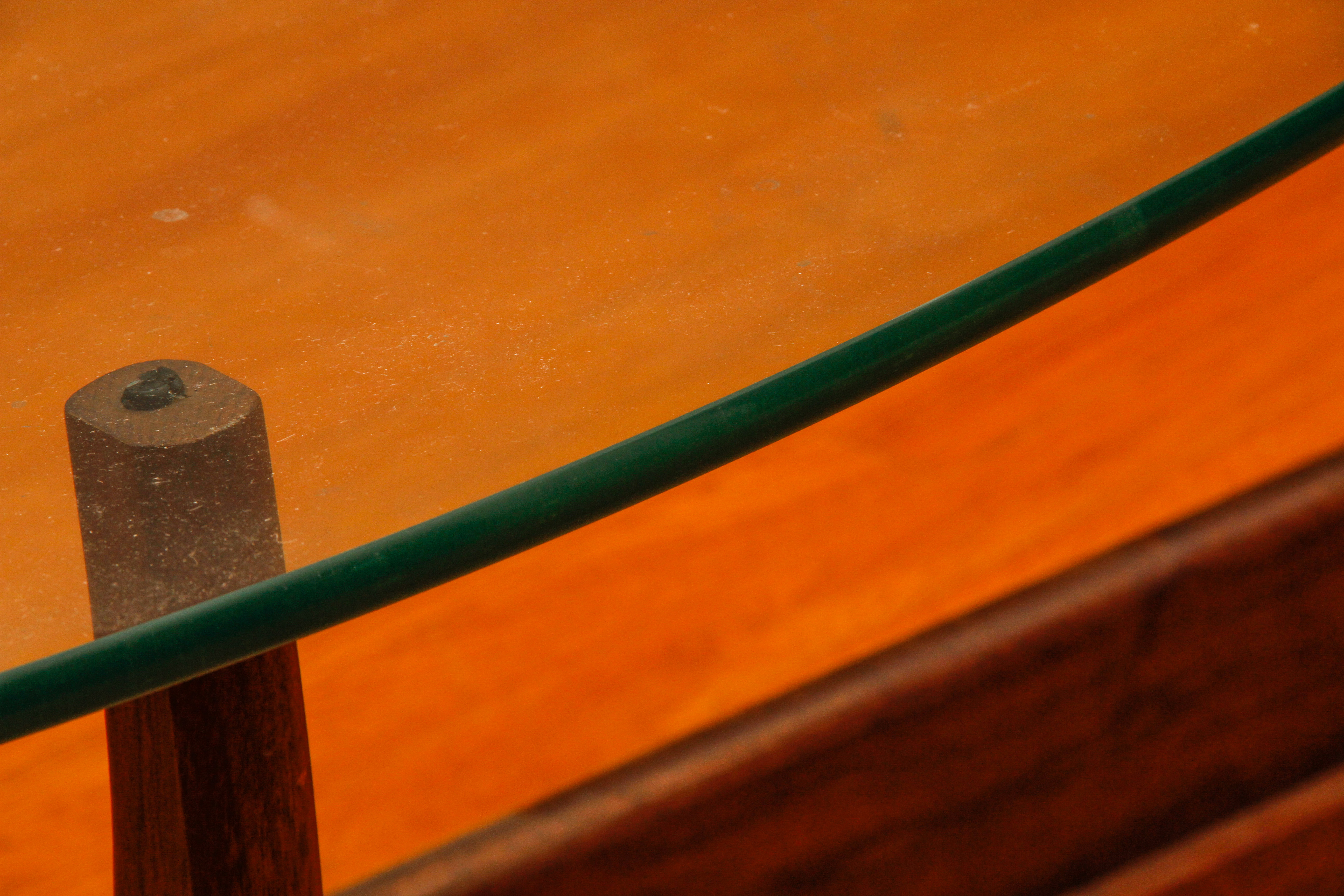 Mid Century Modern Glass Top Coffee Table