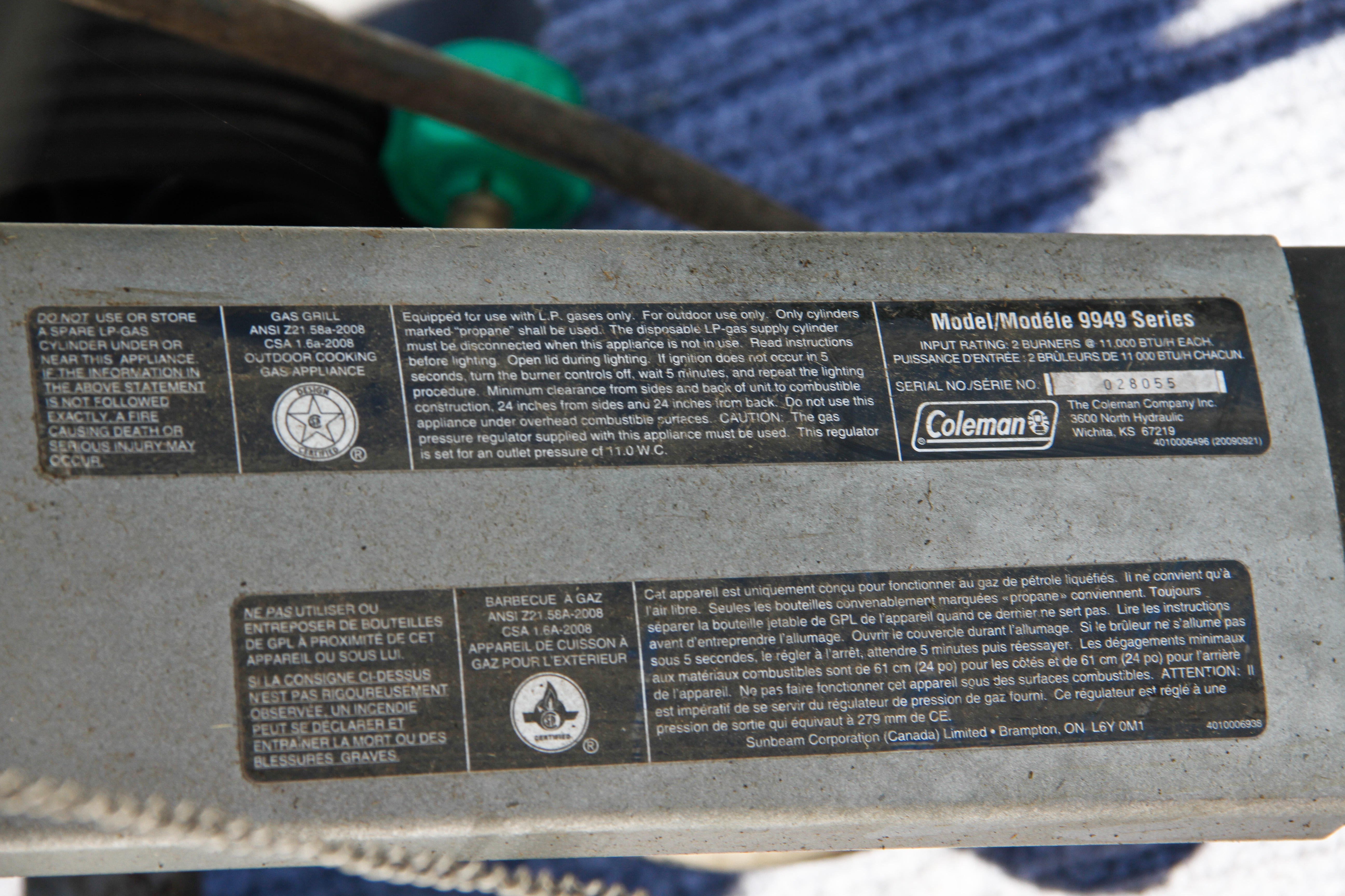 Coleman Propane Grill