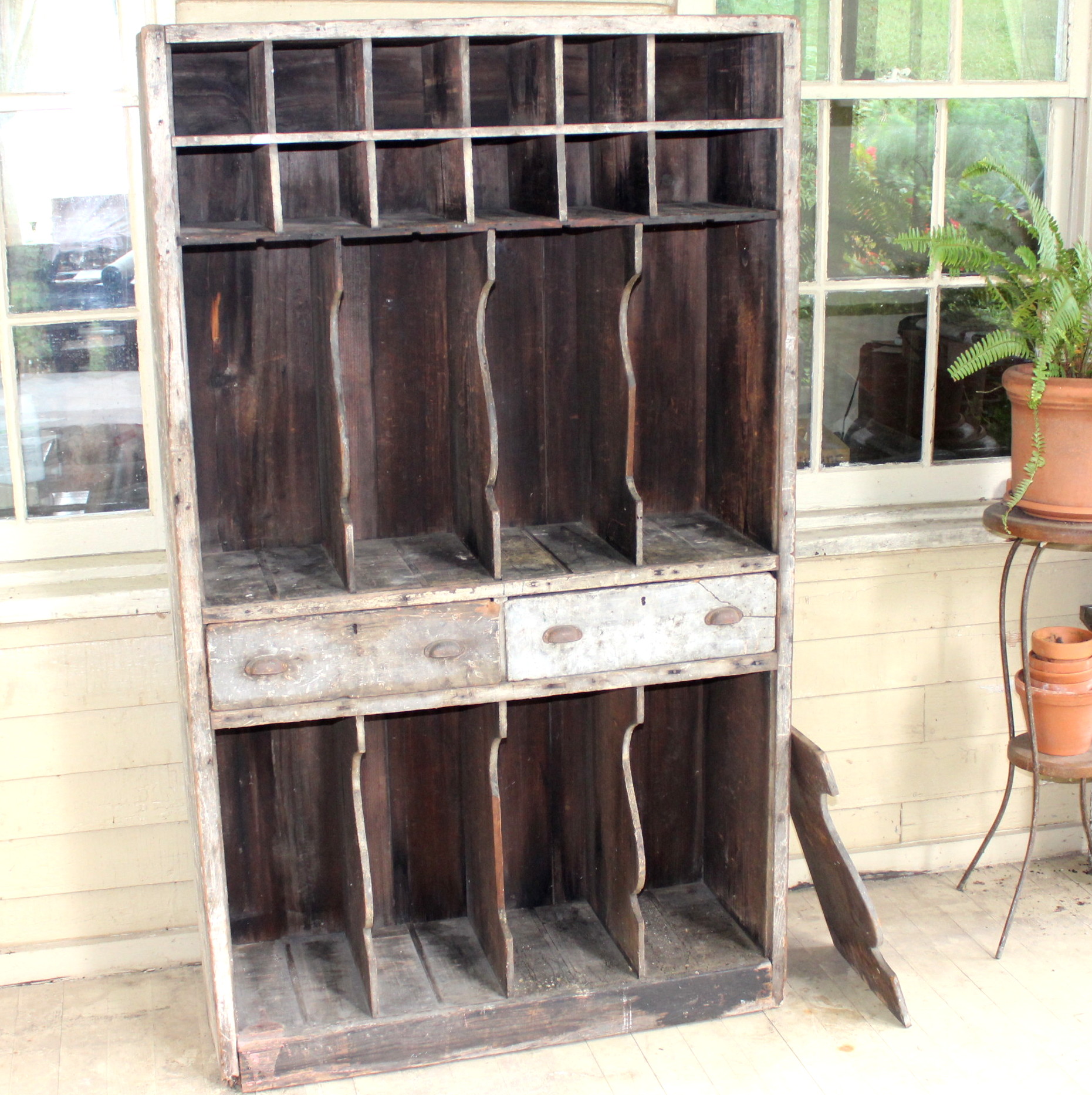 Antique Mail Room Cabinet