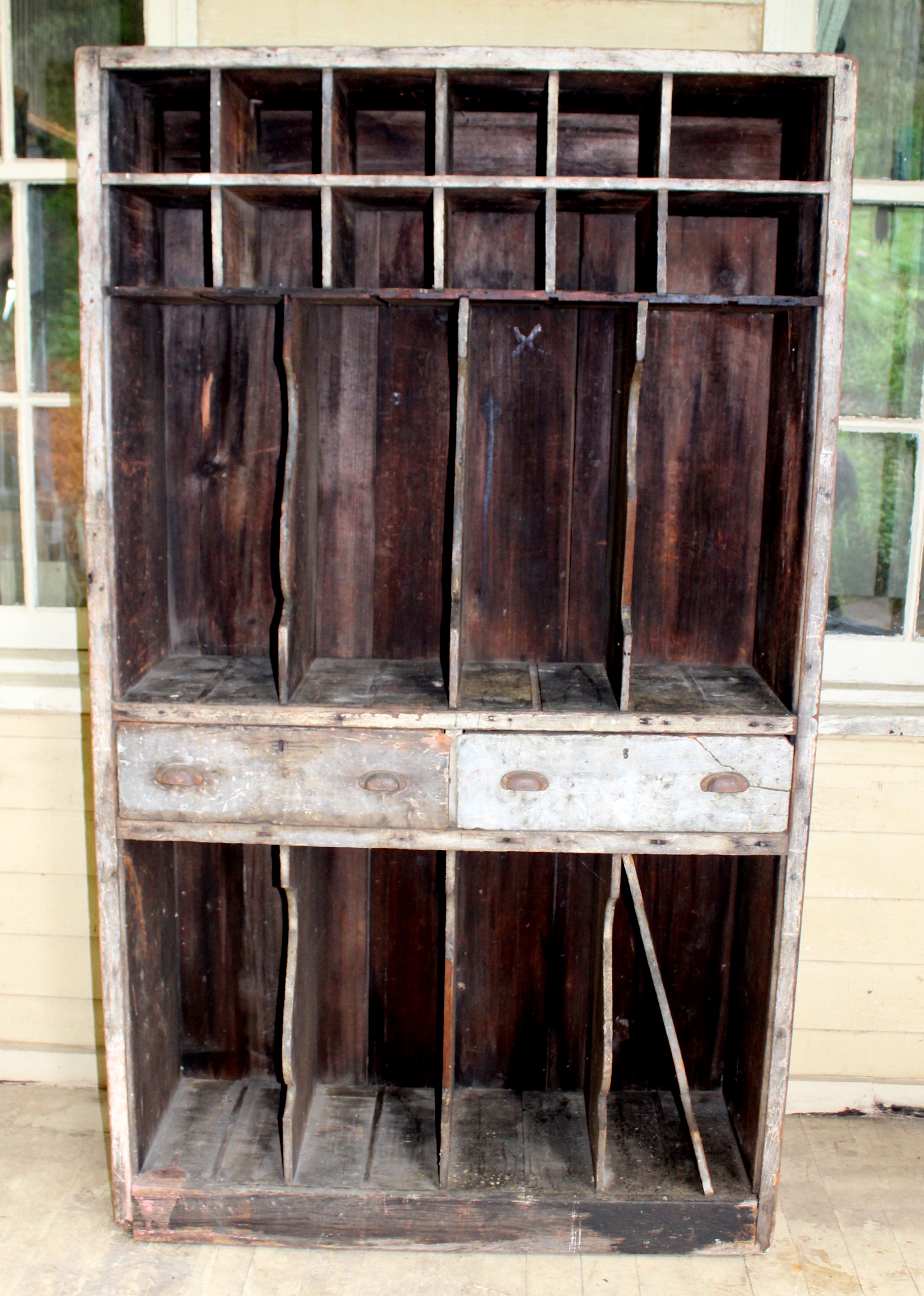 Antique Mail Room Cabinet