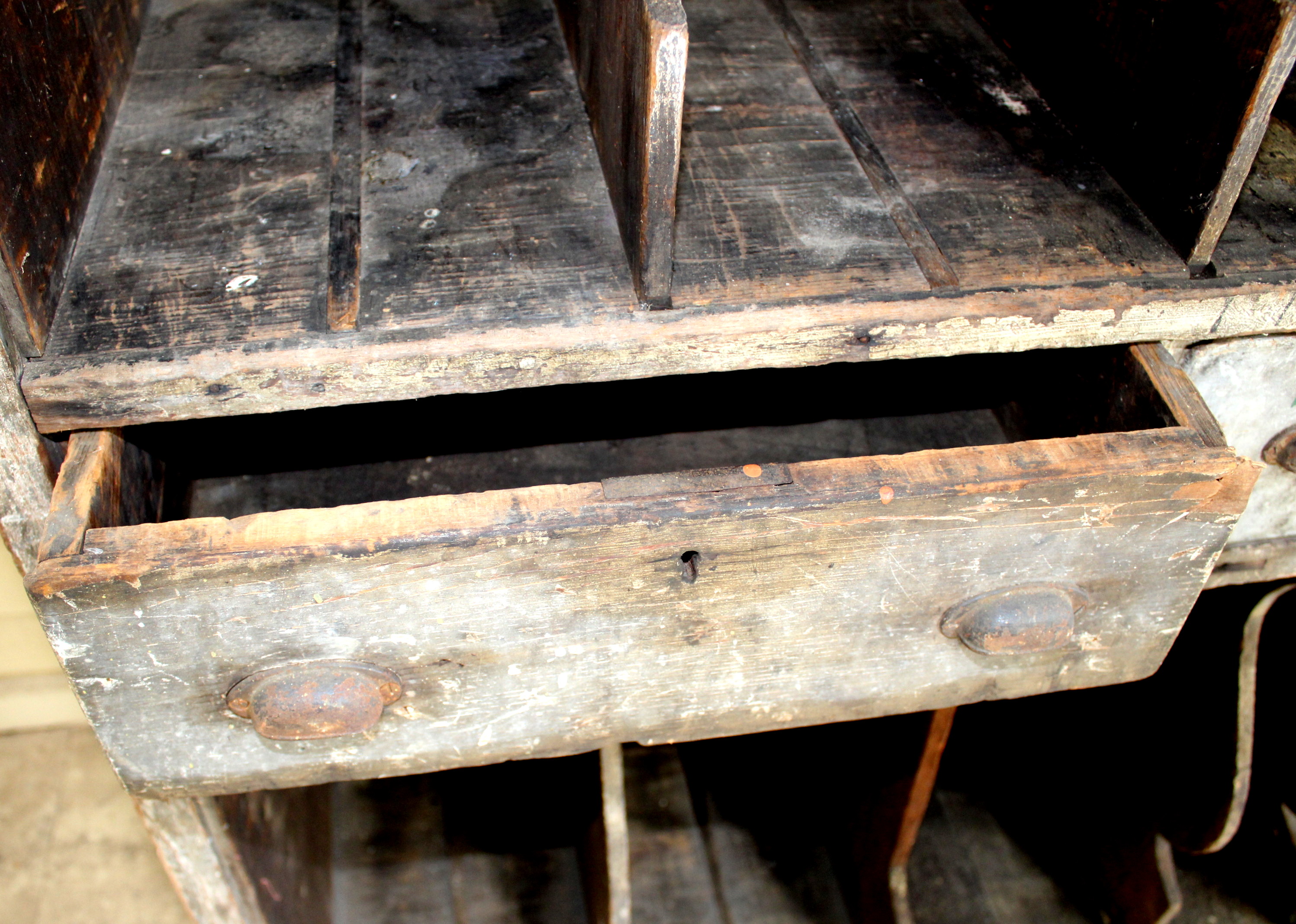 Antique Mail Room Cabinet