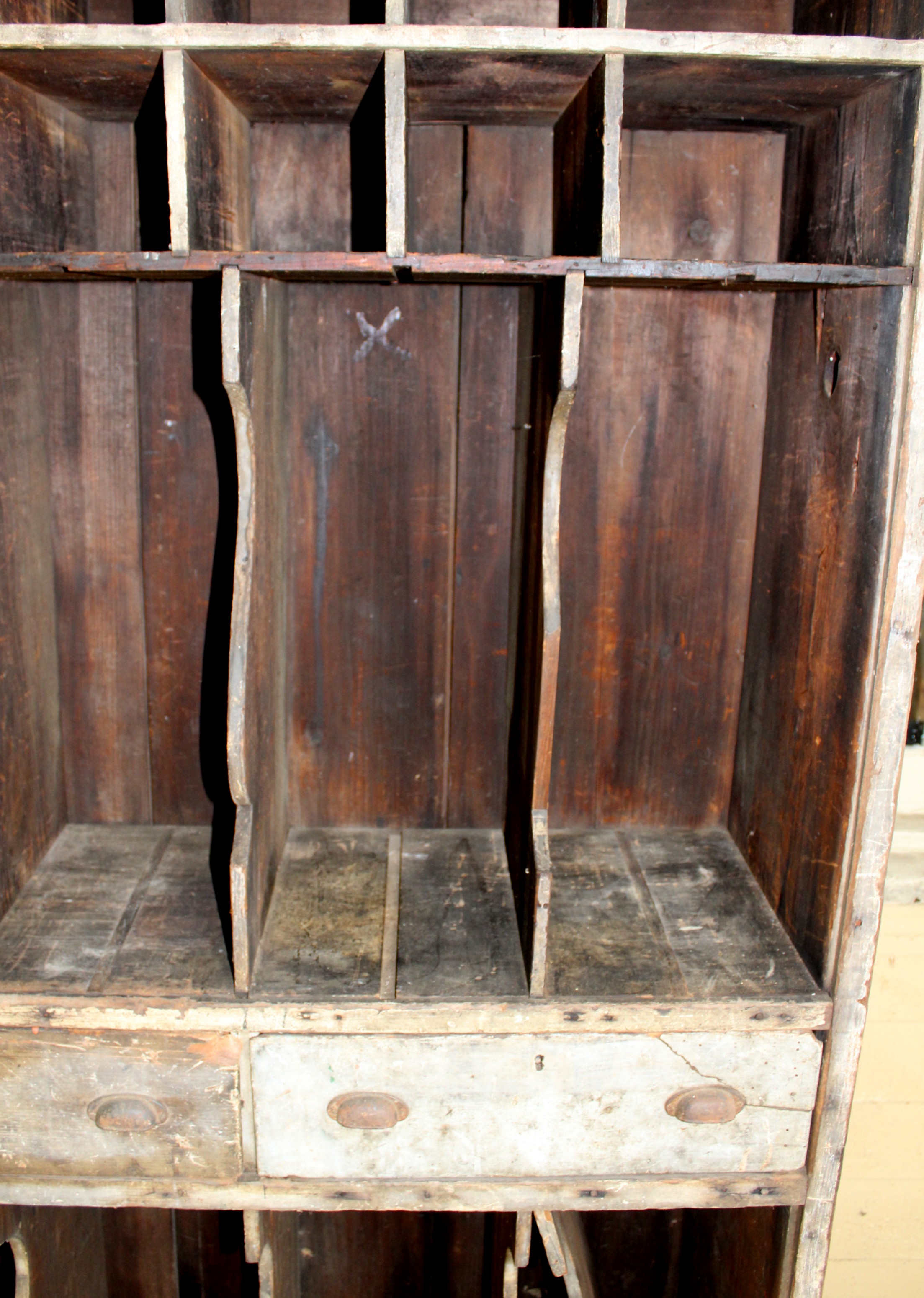 Antique Mail Room Cabinet
