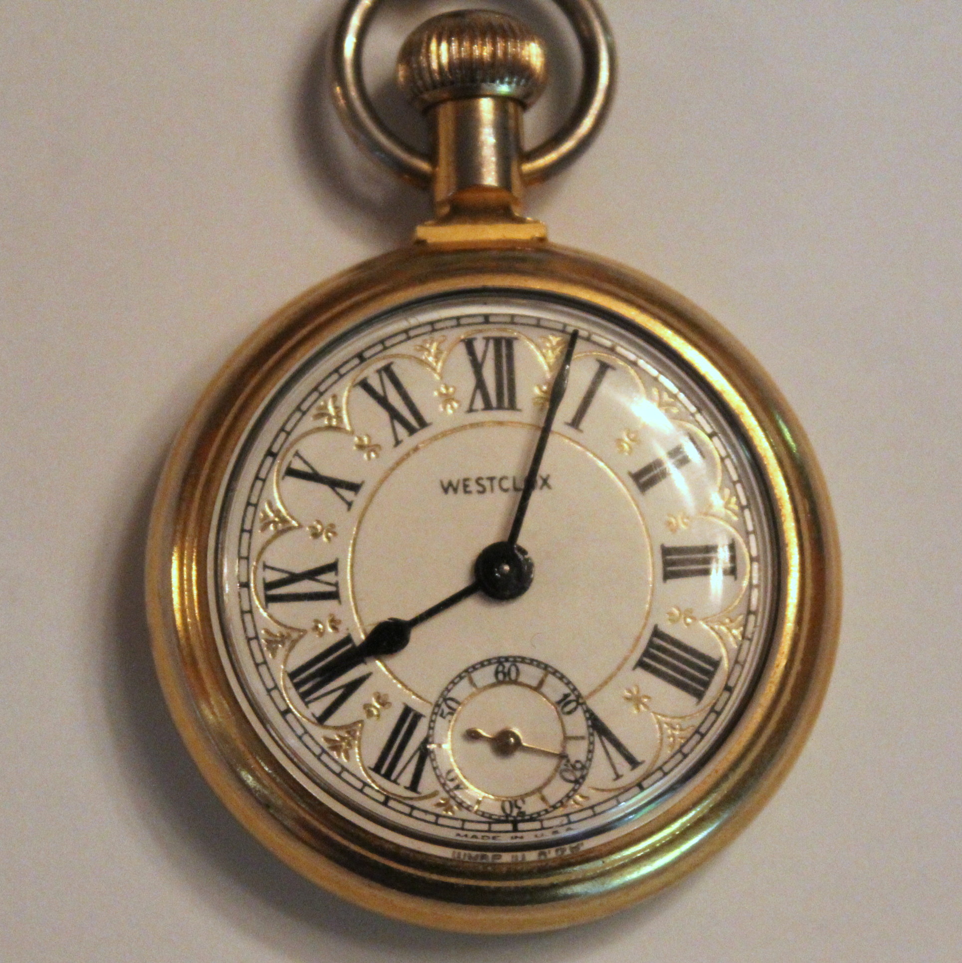Westclox Pocket Watch With Chain Fob