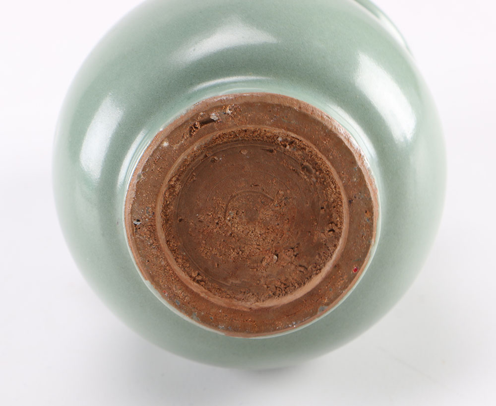 East Asian Celadon Ceramic Baluster Vase