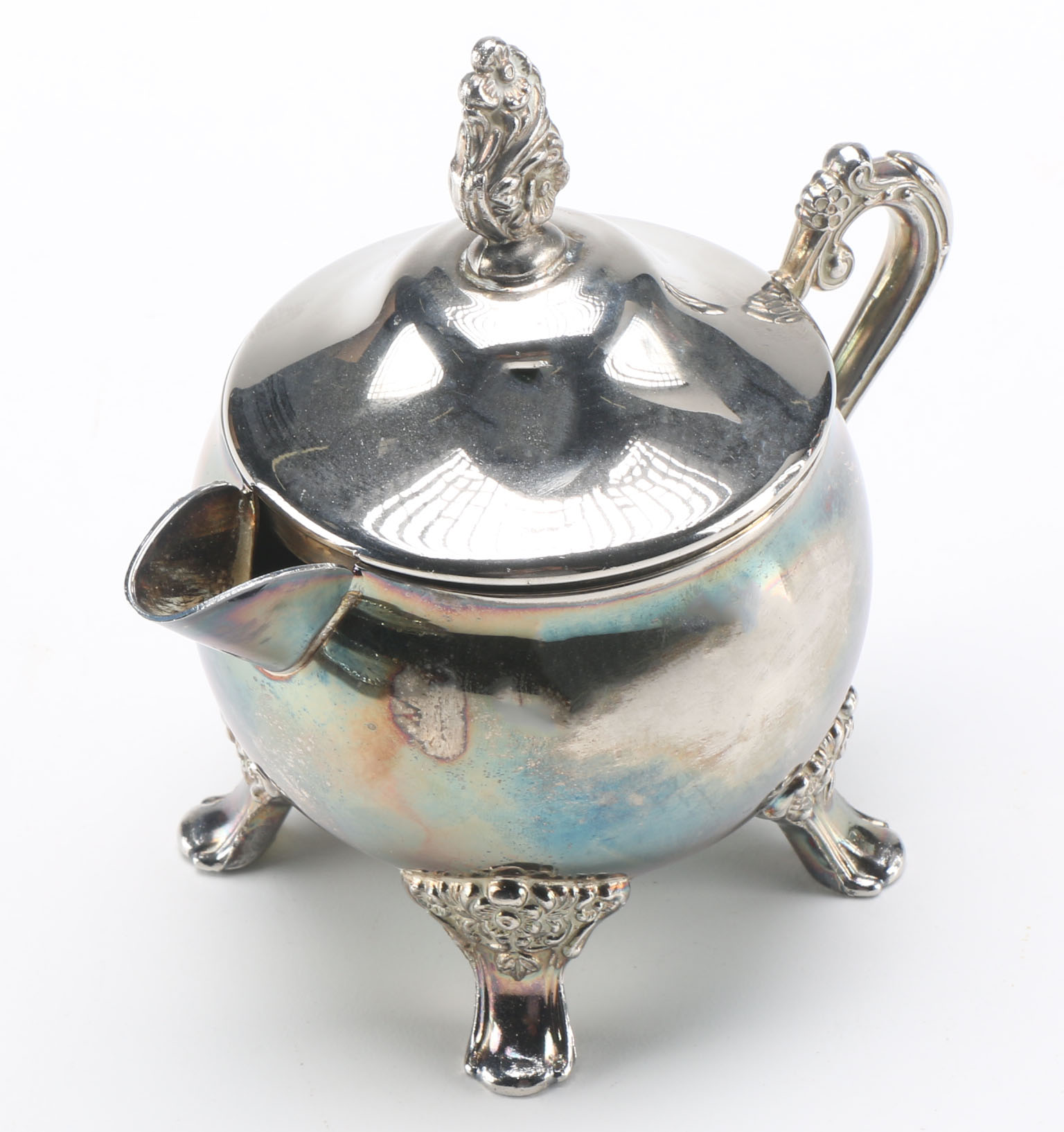 E.P. Brass Silver Plate Tea Set