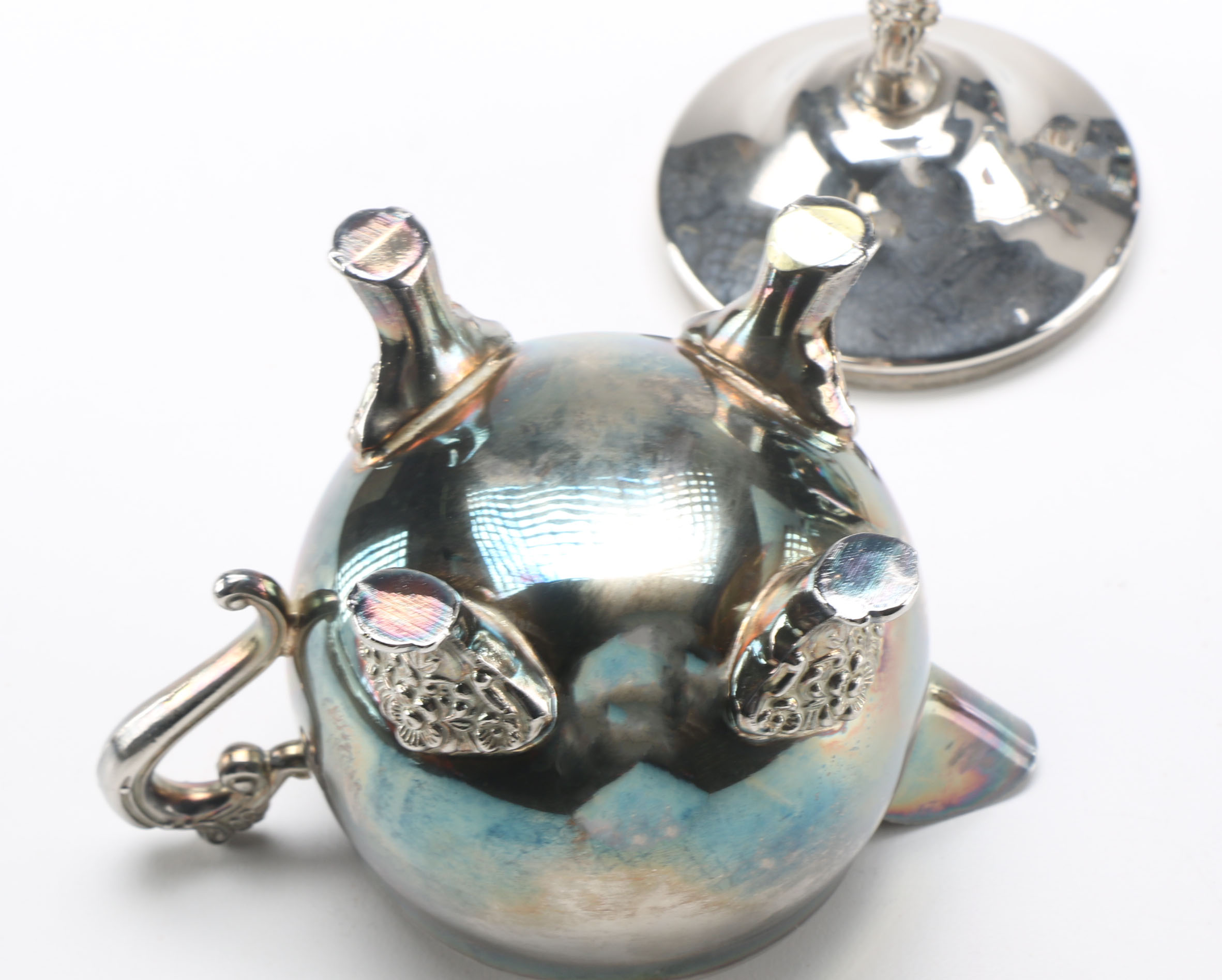 E.P. Brass Silver Plate Tea Set