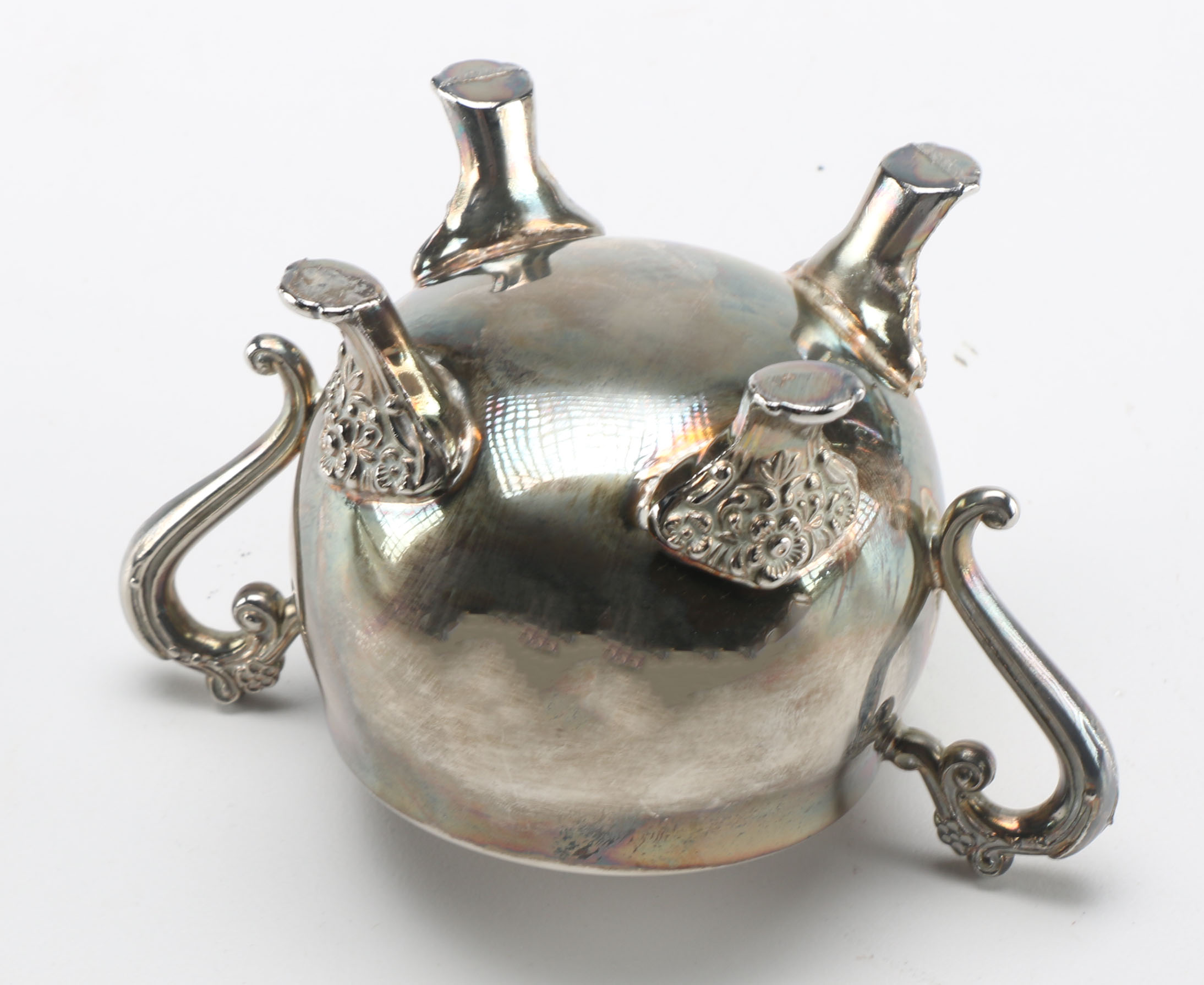 E.P. Brass Silver Plate Tea Set