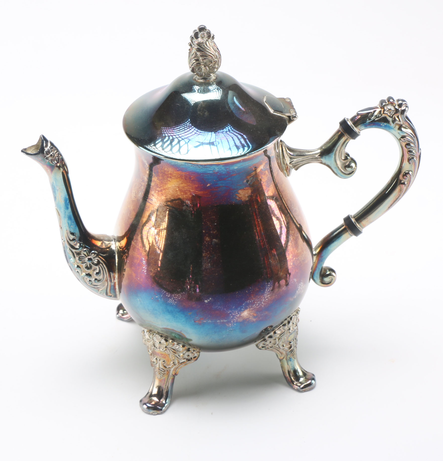 E.P. Brass Silver Plate Tea Set