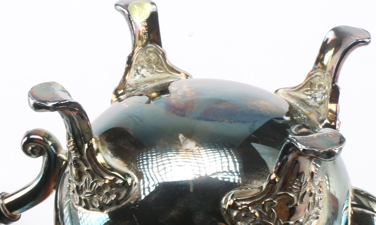 E.P. Brass Silver Plate Tea Set