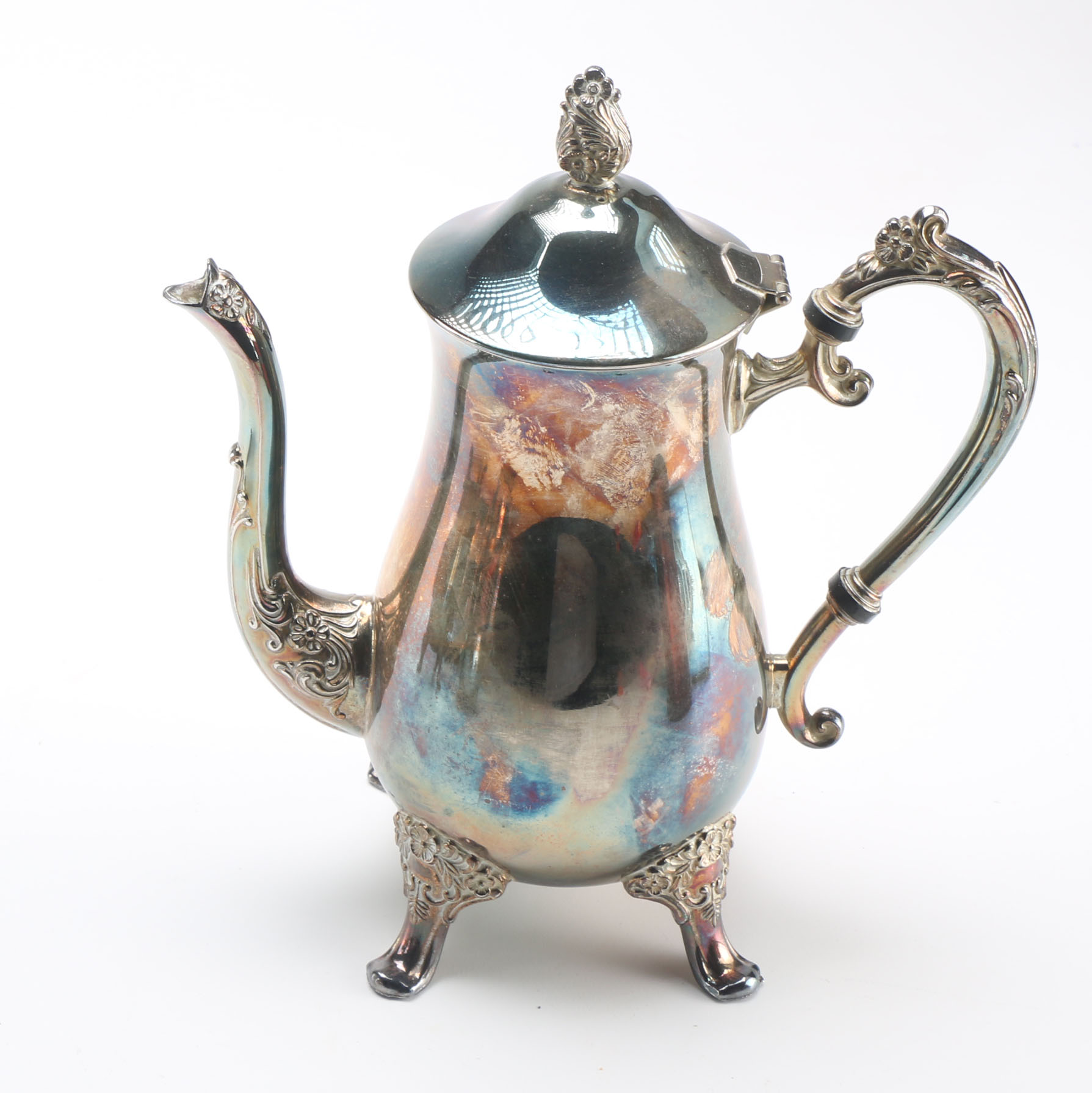 E.P. Brass Silver Plate Tea Set