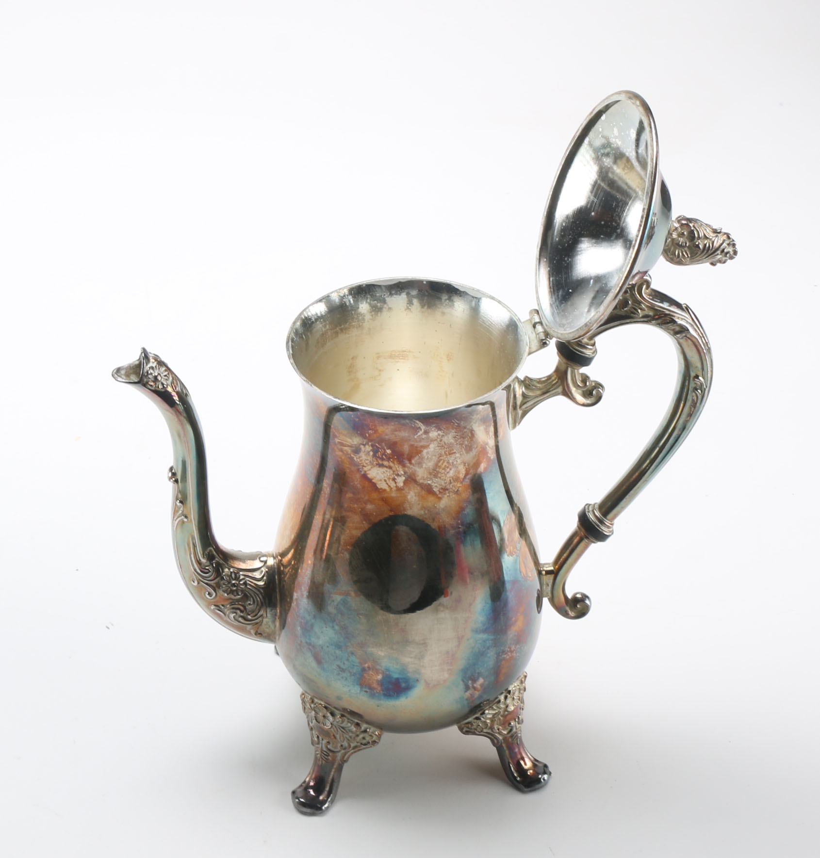 E.P. Brass Silver Plate Tea Set