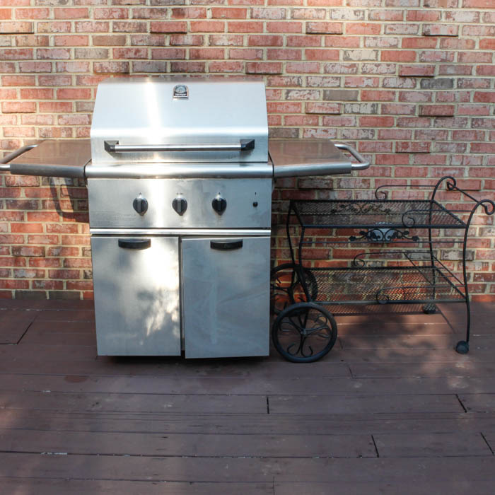 "Thermador Char-Glo" Outdoor Grill and Serving Cart