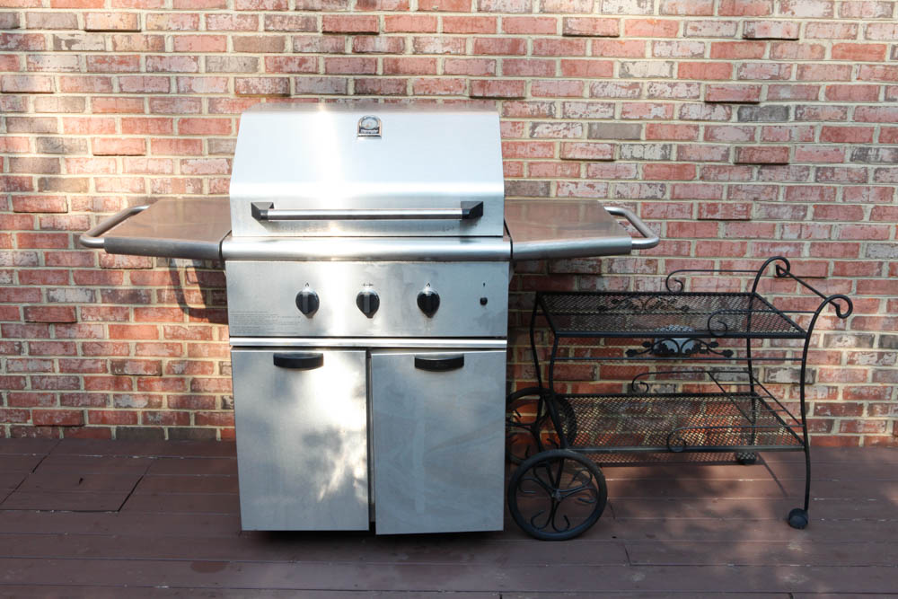 "Thermador Char-Glo" Outdoor Grill and Serving Cart