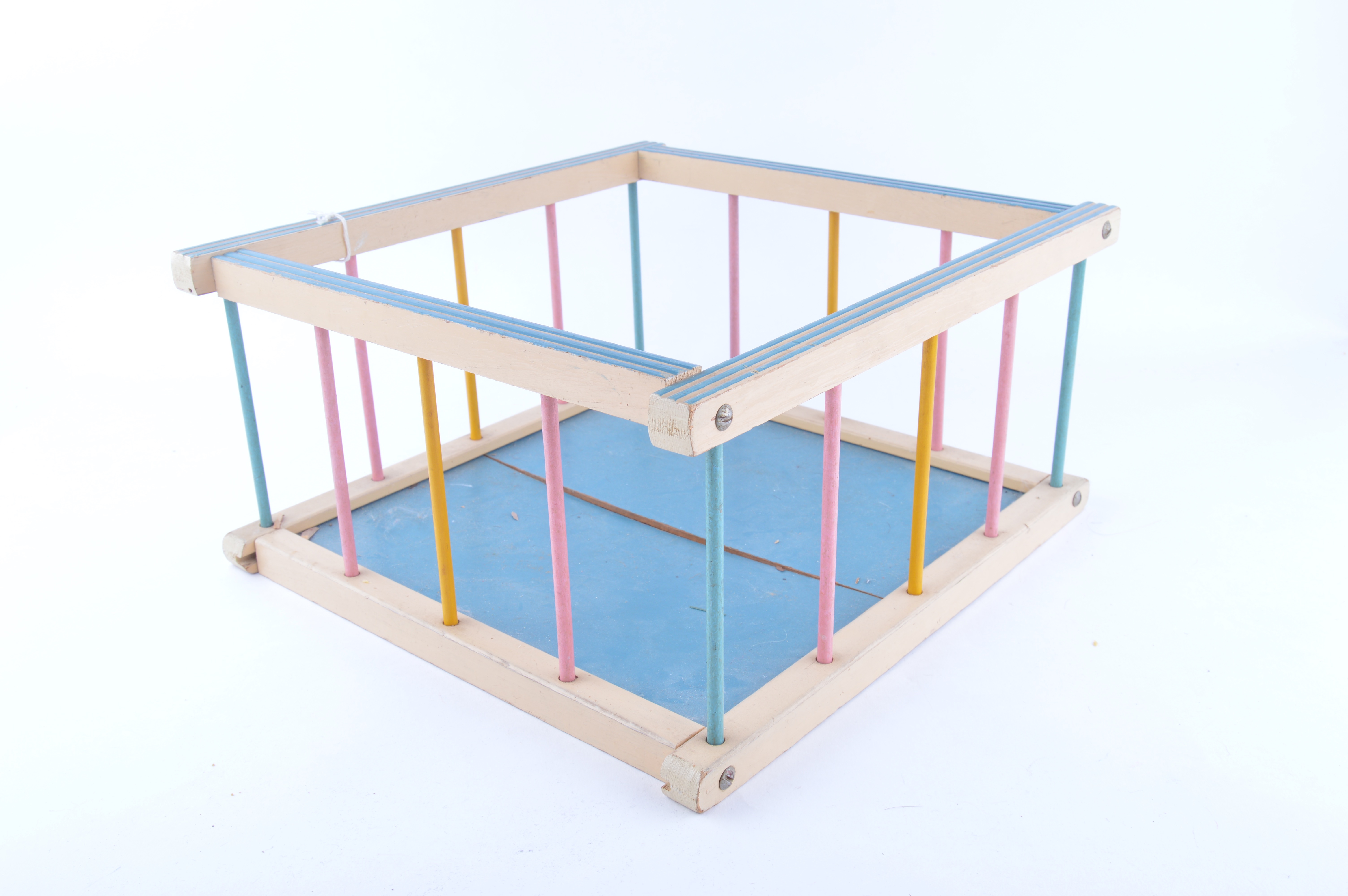 Set of Vintage Distinctive Dolls of Canada Rainbow Quints in Playpen