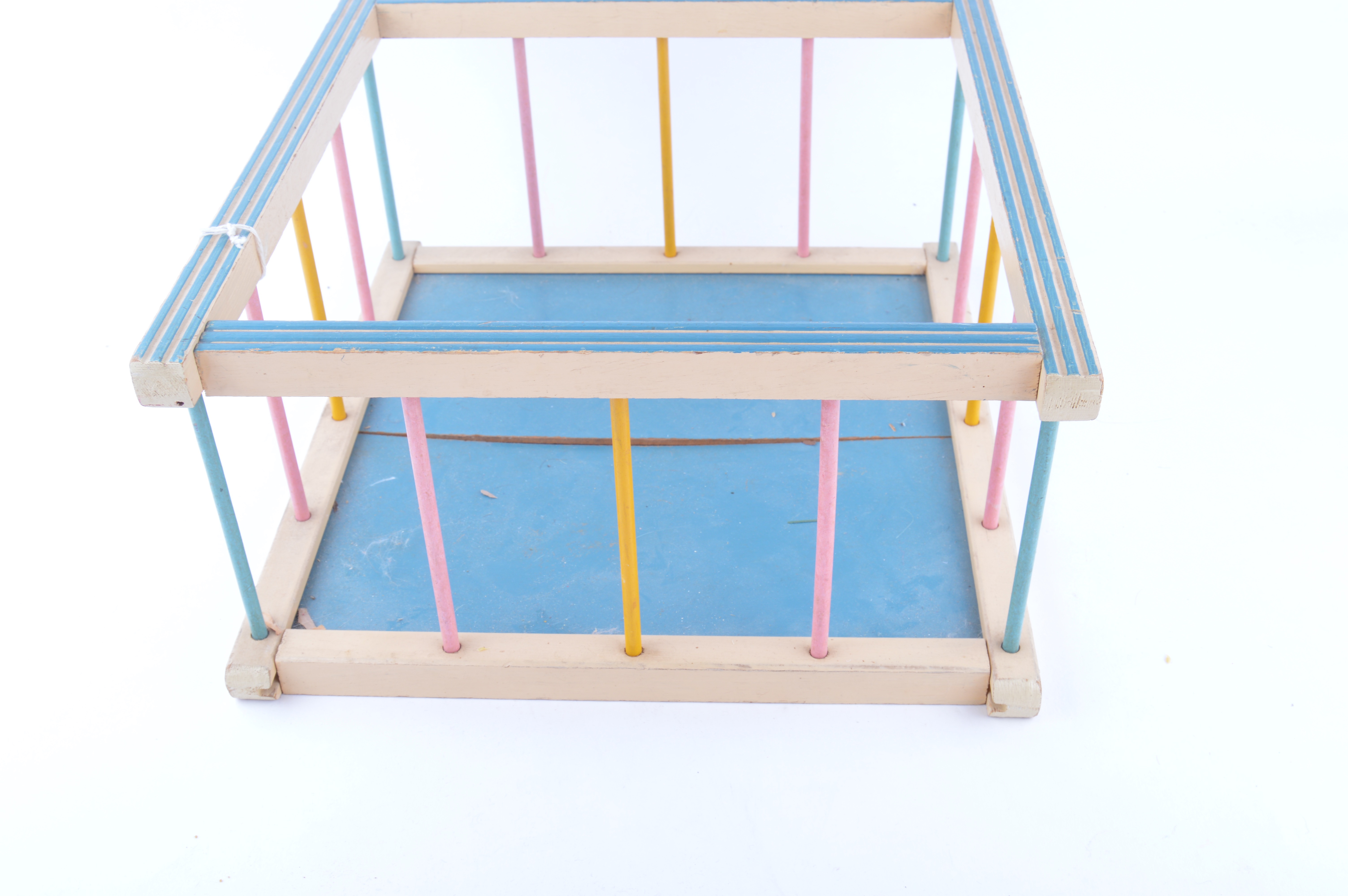 Set of Vintage Distinctive Dolls of Canada Rainbow Quints in Playpen