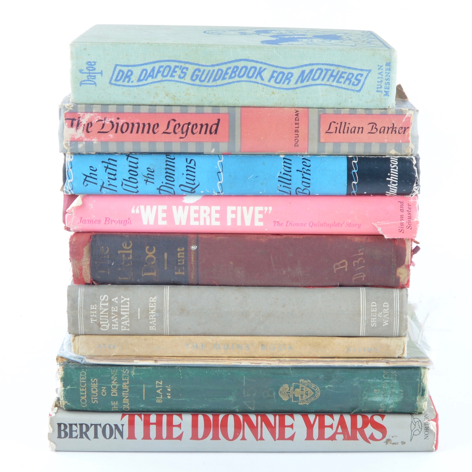 Assortment of Vintage Dionne Quintuplet Books