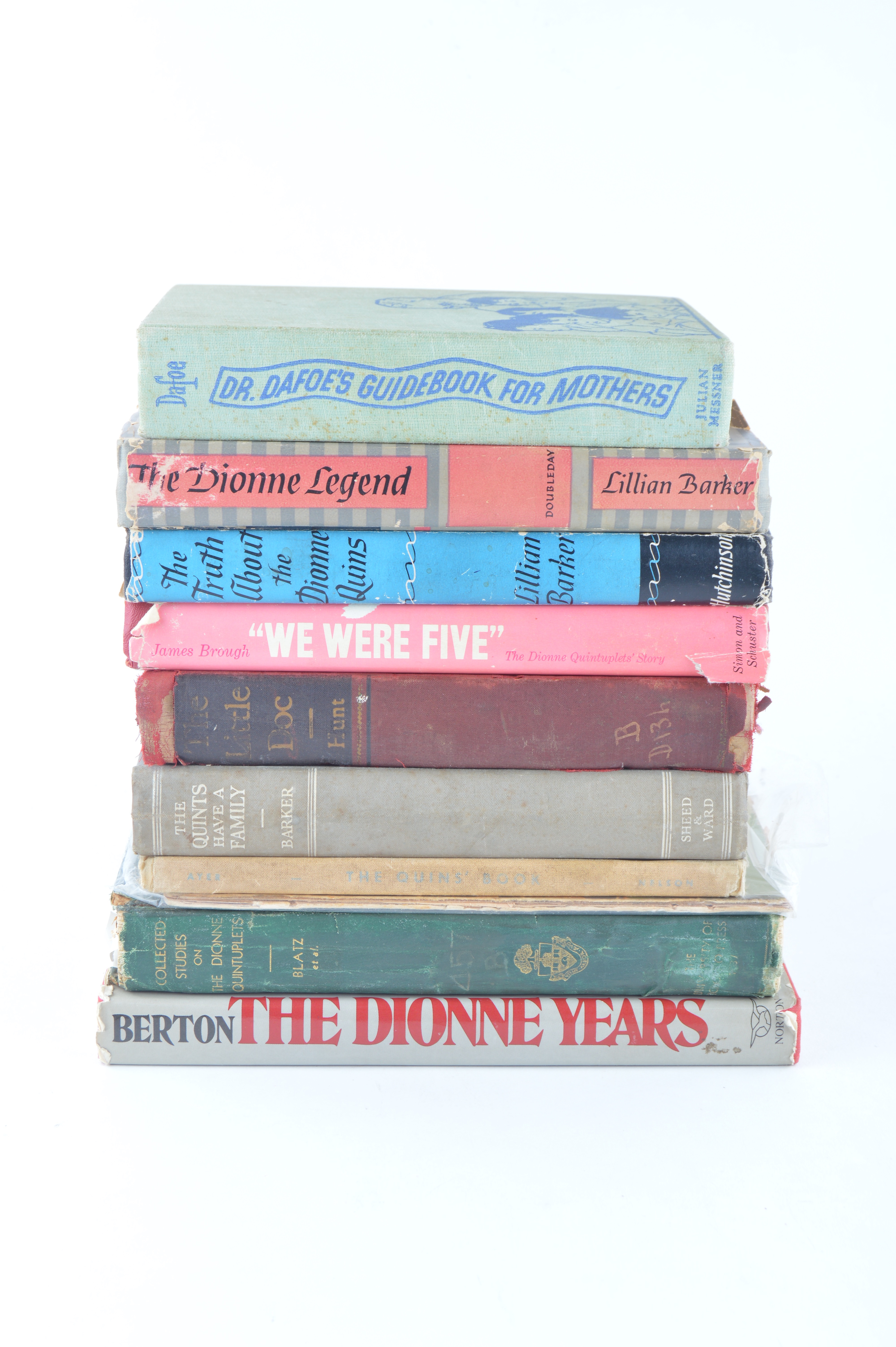 Assortment of Vintage Dionne Quintuplet Books