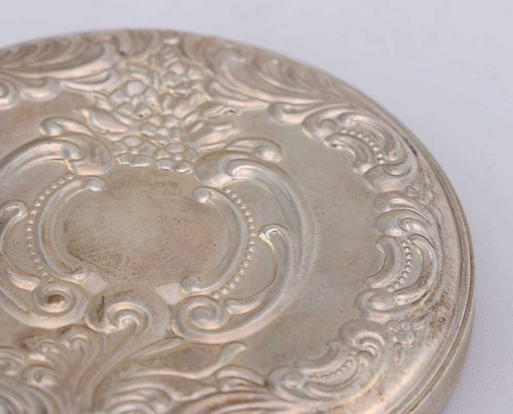 Wallace Weighted Sterling Silver Compact Mirror
