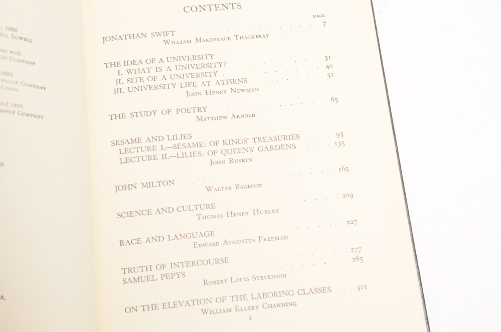 22 Volumes of Harvard Classics Deluxe Editions from 1968