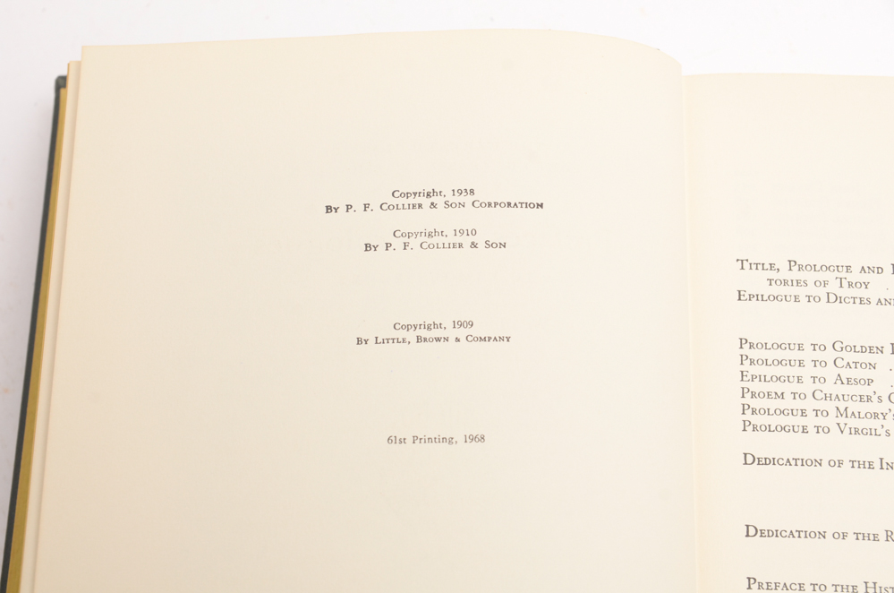 22 Volumes of Harvard Classics Deluxe Editions from 1968