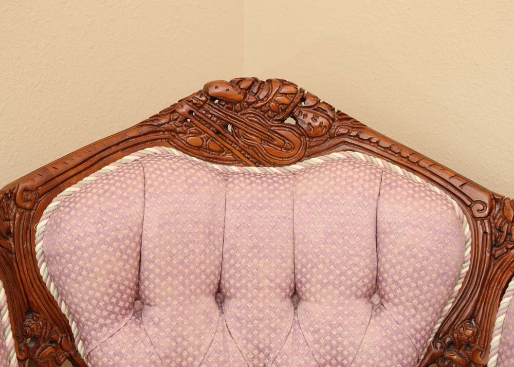 Rococo Revival Wingback Chair