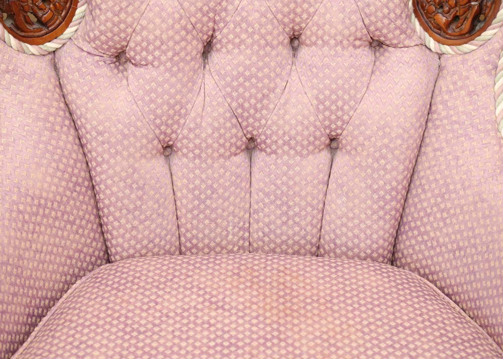 Rococo Revival Wingback Chair