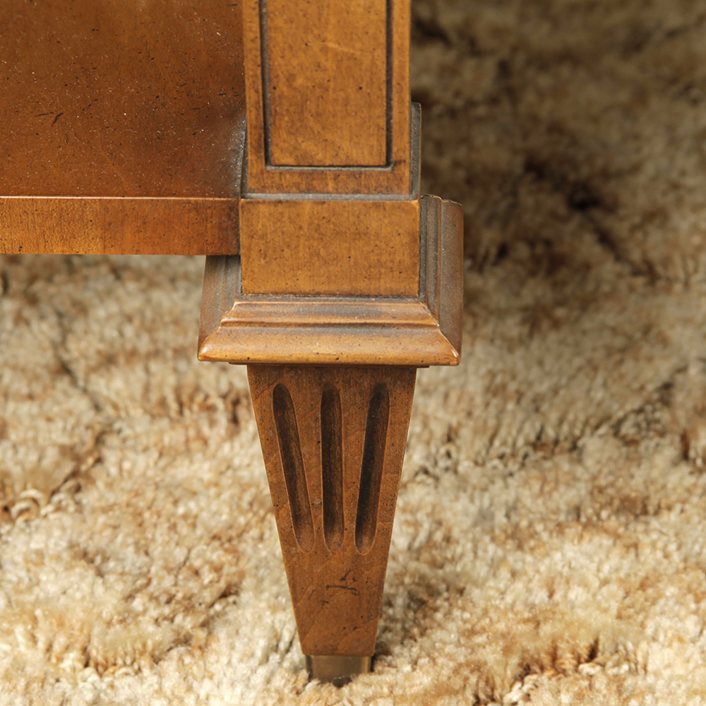 Matching Vintage Marble Inlaid Mahogany End Tables by Imperial Furniture