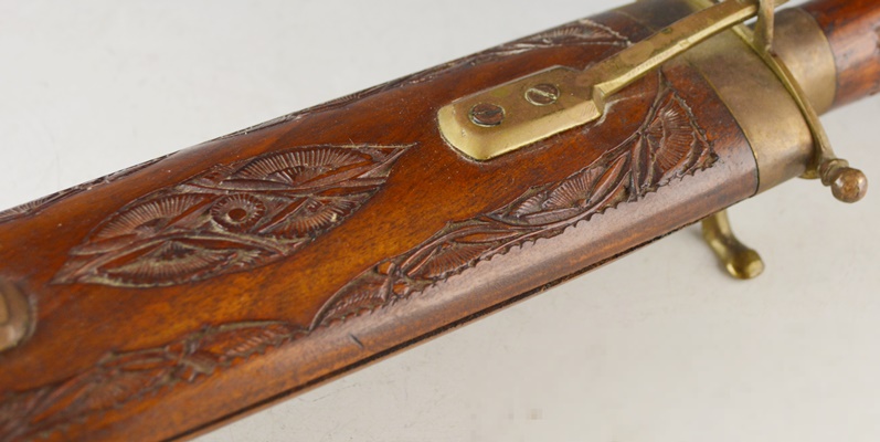 Wood Handle Carving Set With Carved Display Storage from India