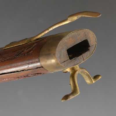 Wood Handle Carving Set With Carved Display Storage from India