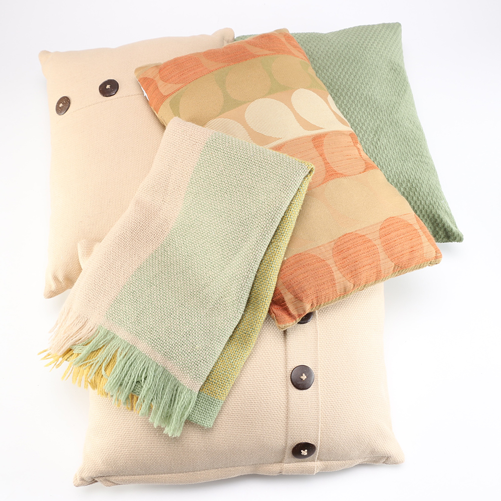 Pillows and Throw Blanket