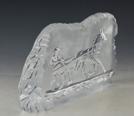 Harness Racing Etched Crystal