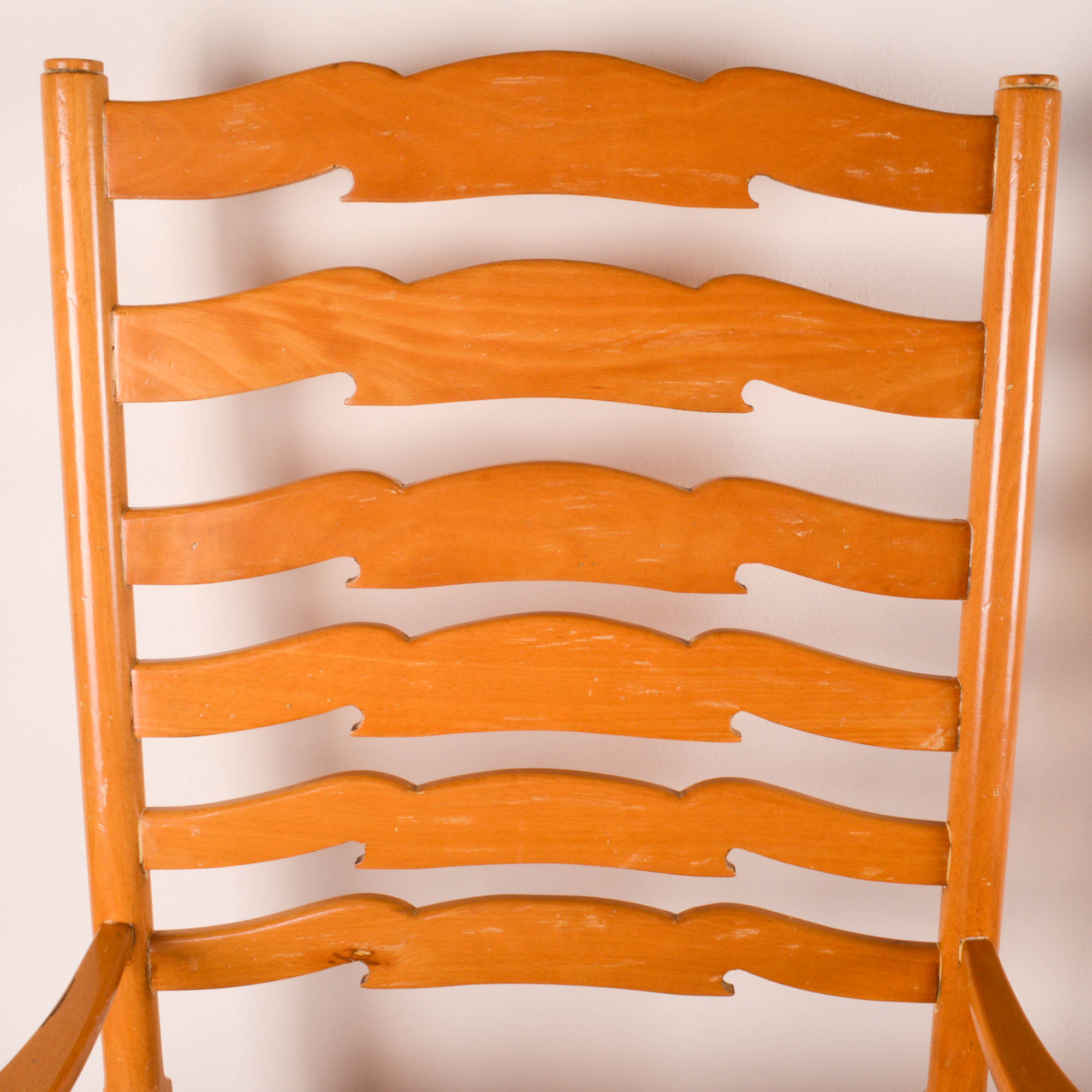 Pair of English Ladder-Back Arm Chairs