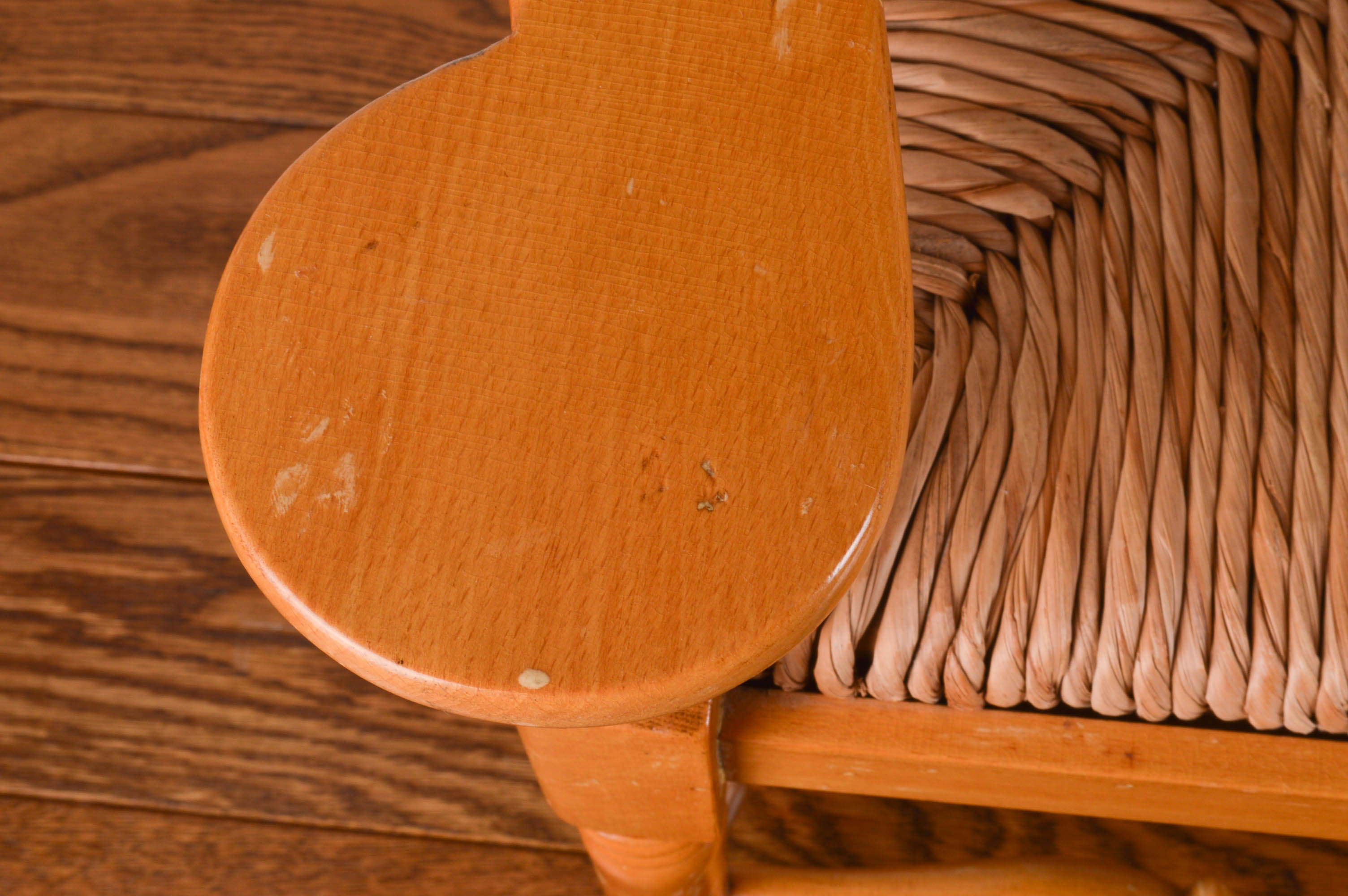 Pair of English Ladder-Back Arm Chairs